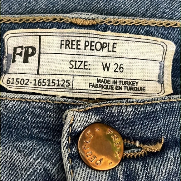 Free People Great Heights Frayed Skinny Jeans - Size 26 - Picture 6 of 8